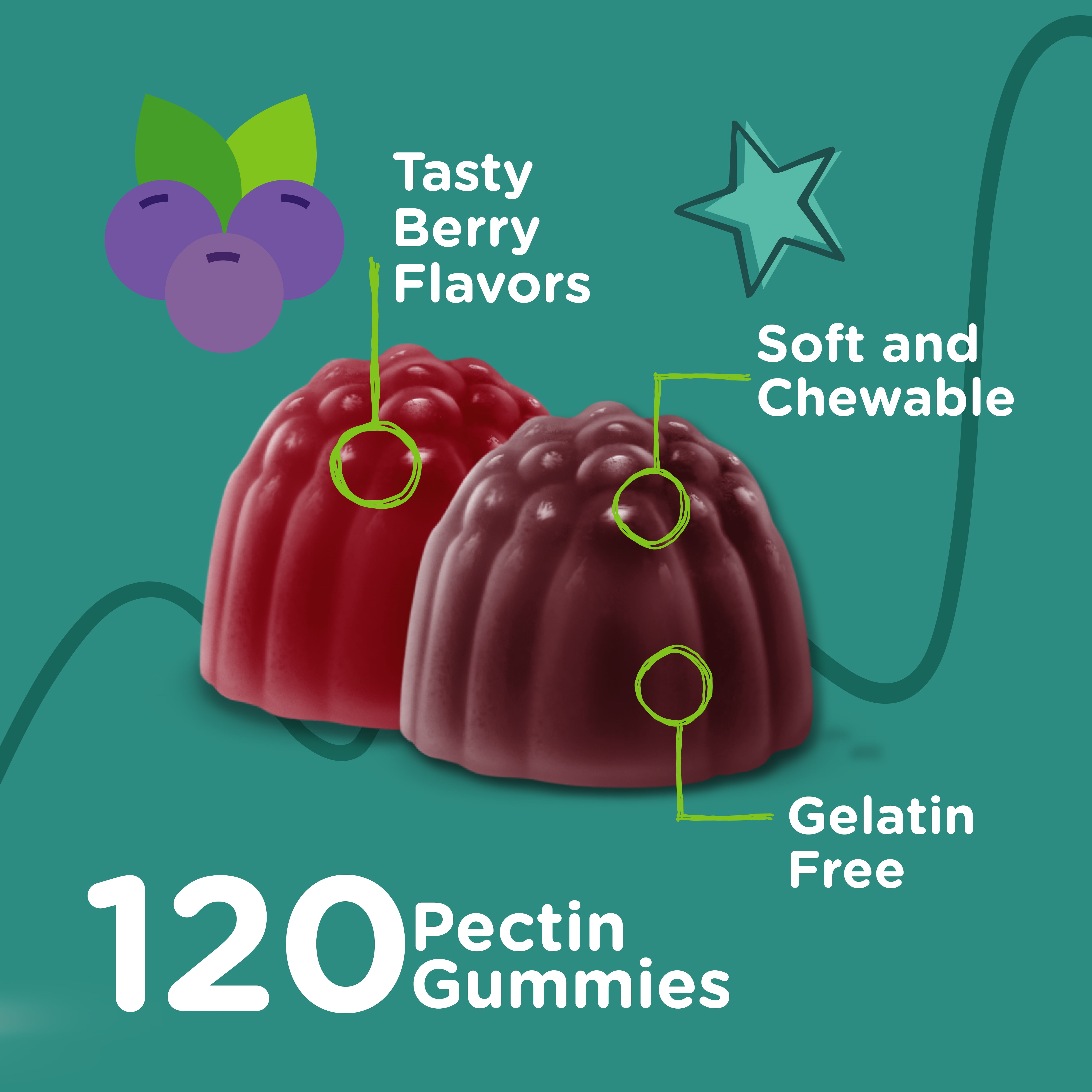 VITEEY Kids Probiotic Gummies with Prebiotic Fiber, Digestive Health & Immune Support, 120 Ct