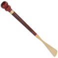thumbnail image 3 of Shoehorn Long Handle Design Wear Shoes Assistance 35.00X3.50X3.00CM Wood Copper 1Pcs, 3 of 4