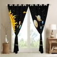 thumbnail image 4 of Space Theme Blackout Curtains Universe Themed Curtains, Solar System Window Curtains Outer Space Galaxy Starry Sky Bedroom Curtains, Space Planet Print Curtains,2 Panels 52"Wx84"L, 4 of 5