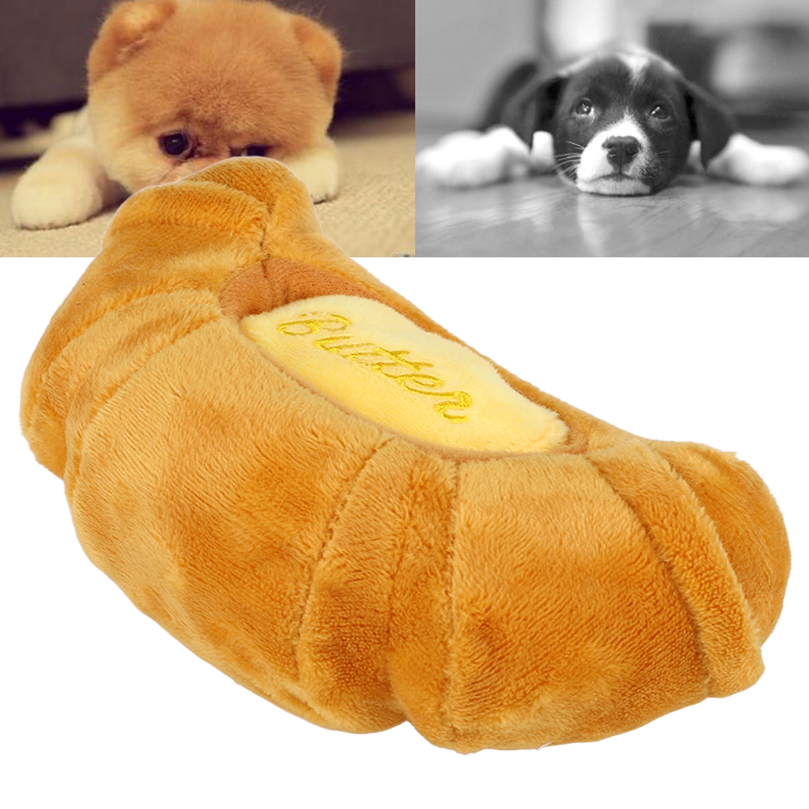 Croissant Design Pet Plush Toy