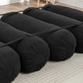 thumbnail image 5 of Miniyam 76" x 50" Black Floor Sofa with Adjustable Straps Bean Bag Lounger for Living Room, Bedroom, 5 of 11