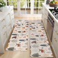 thumbnail image 4 of Kitchen Rugs Sets Of 2,Beige Christmas Forest Animal Pattern Anti Fatigue Kitchen Mat Rugs Non Slip Washable,Decorative Kitchen Floor Mats for Kitchen,Sink,Laundry,17"X47", 4 of 5