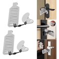 thumbnail image 2 of Security Device User Friendly Locking Metal Door Security Metal Door Reinforcements 2pcs/Set for Household Hotel, 2 of 7