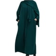 thumbnail image 2 of Njagoc3 Womens Solid Color Full - Length Abaya Dress, Long Sleeve, Modest Style, Year - Round Casual & Religious Wear, Loose Fit, 2 of 5