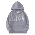 thumbnail image 3 of Sudadera con capucha para niñas y niños, sudadera de manga larga con cuello redondo y estampado de moda, jersey con bolsillo, sudadera de poliéster para niñas, 3 of 8
