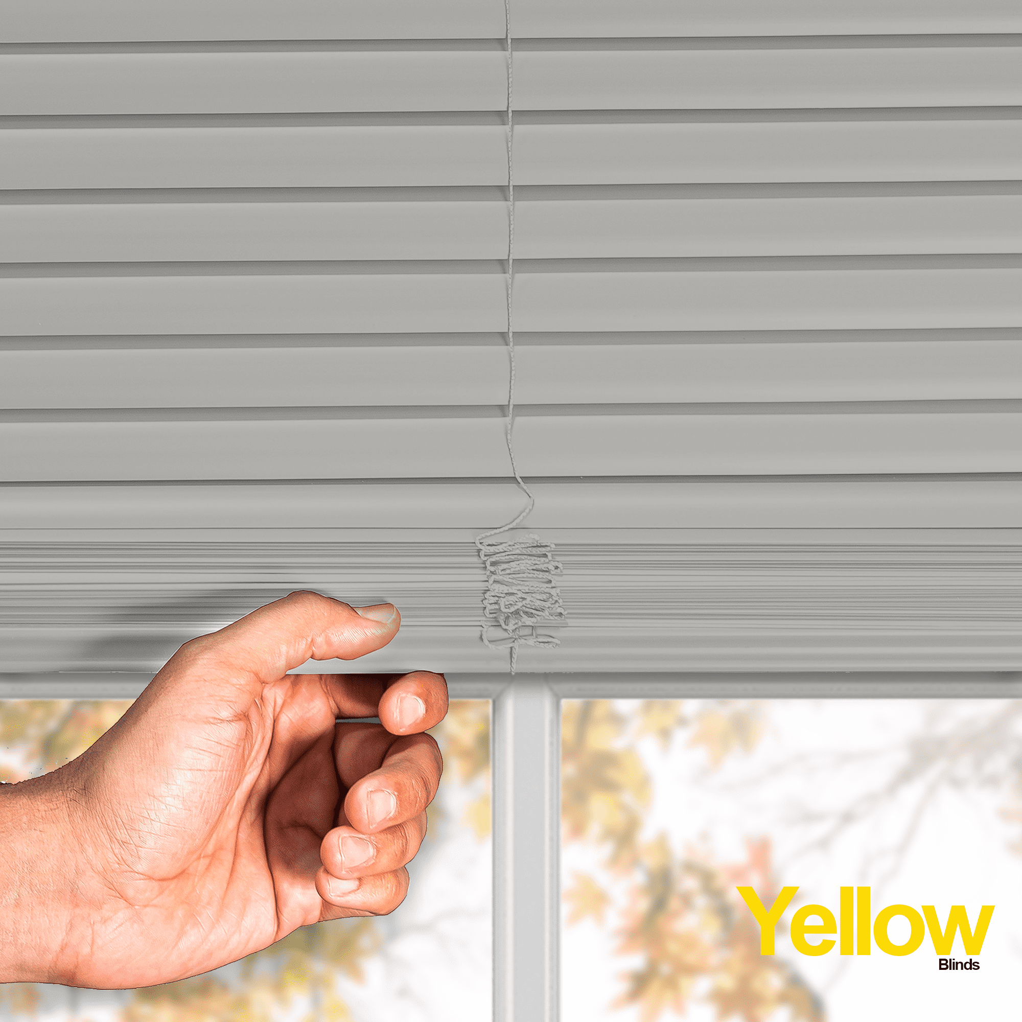Grand Gray 39 in. W X 60 in. H Cordless Light Filtering Vinyl Mini Window Blinds with 1 in. Slats