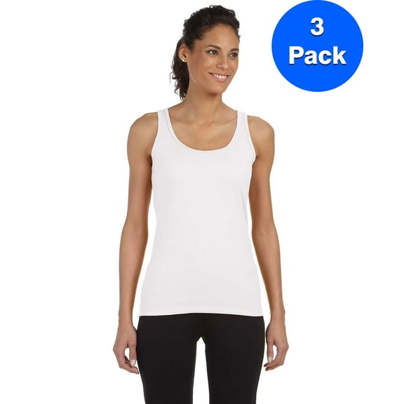 Womens 4.5 oz. SoftStyle Junior Fit Tank Top 3 Pack