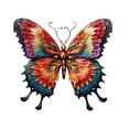 thumbnail image 1 of Decoración de pared de mariposa de metal, decorativa y colorida, para colgar en la pared, para vallas de exterior. 40 cm x 38 cm, 1 of 9