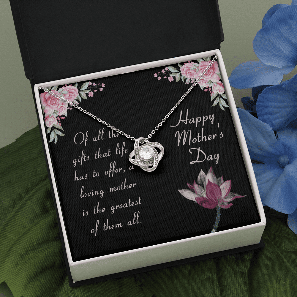 Happy Mother's Day Love Knot Necklace Message Card - Walmart.com