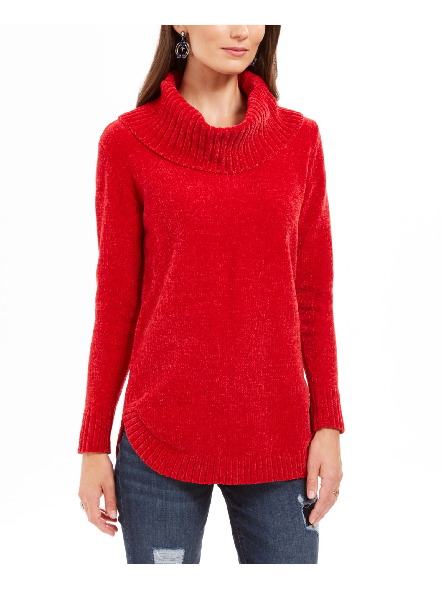 Style & Co NEW Womens Red Super Soft Long-Sleeve Cowl-Neck Thermal Top XL 