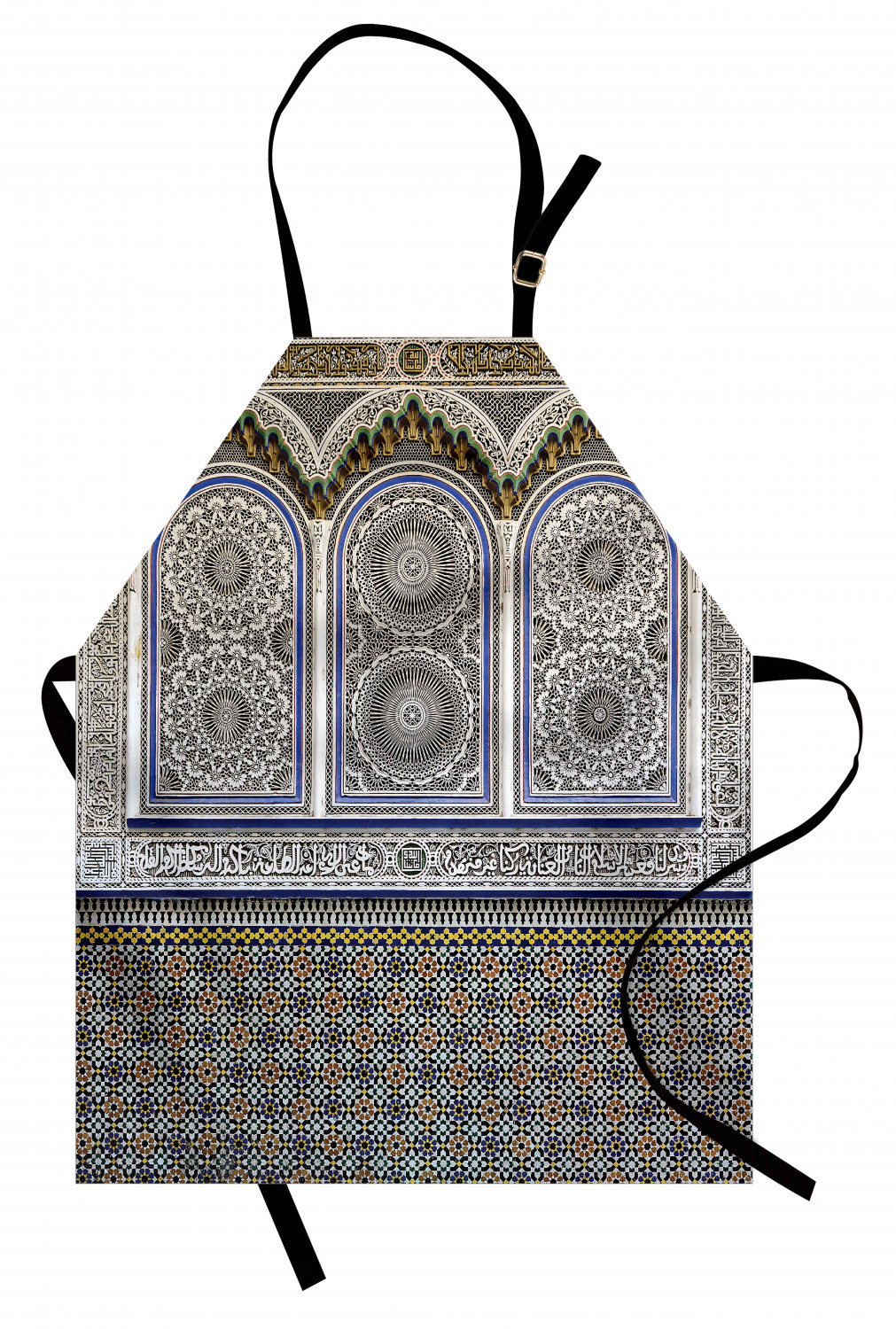 Arabian Apron Nostalgic Moroccan Architecture Stone Carving and Motifs