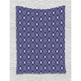 thumbnail image 1 of Dutch Tapestry, Ornate Floral Arrangement with Swirls and Curves Monochrome Tile Illustration, Wall Hanging for Bedroom Living Room Dorm Decor, 40W X 60L Inches, Indigo and White, by Ambesonne, 1 of 2