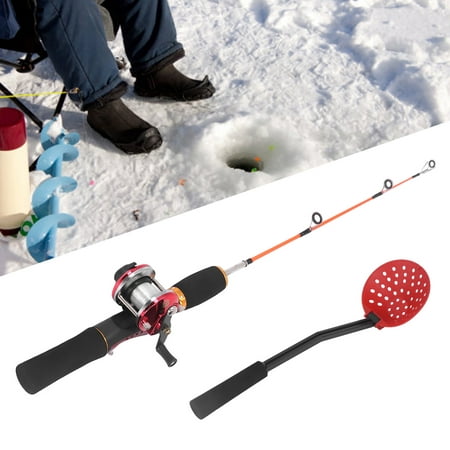 Tiyuyo 60cm Shrimp Ice Fishing Pole Portable Light Weight Fishing Tackle 