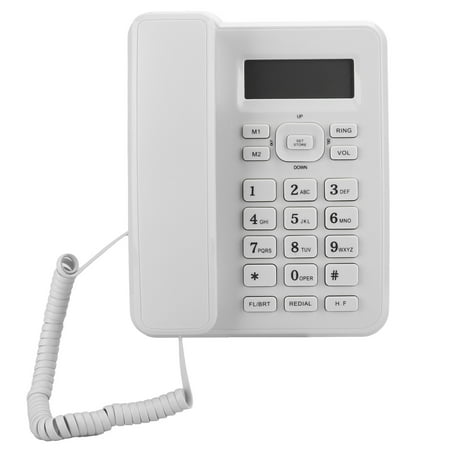 KXT6001CID Household Hotel Domestic Home Business Telephone Landline, White - Traditional Desktop Phone with Caller ID