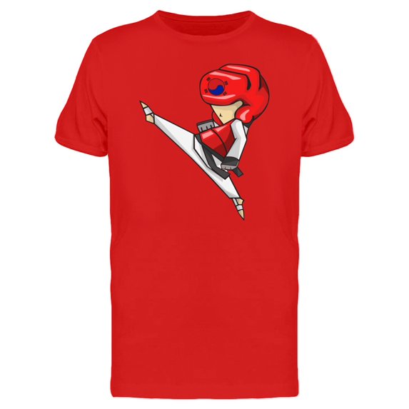 Red Kick Taekwondo Fighter Tee Men's -Image by Shutterstock