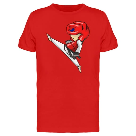 Red Kick Taekwondo Fighter Tee Men's -Image by Shutterstock