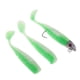 thumbnail image 2 of Bionics T Tail Silicona Suave Señuelo De La Pesca Artificial Head 3D Eyes Bait Verde y blanco Macarena Lead Head Soft Lure, 2 of 7