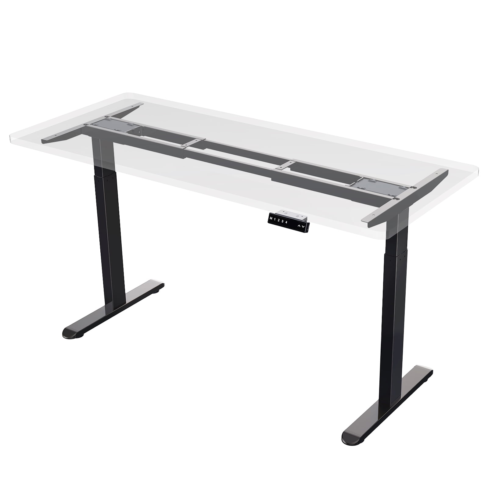 AIMEZO Electric Stand Up Desk Frame Height Adjustable Standing Desk Base W/O Top 