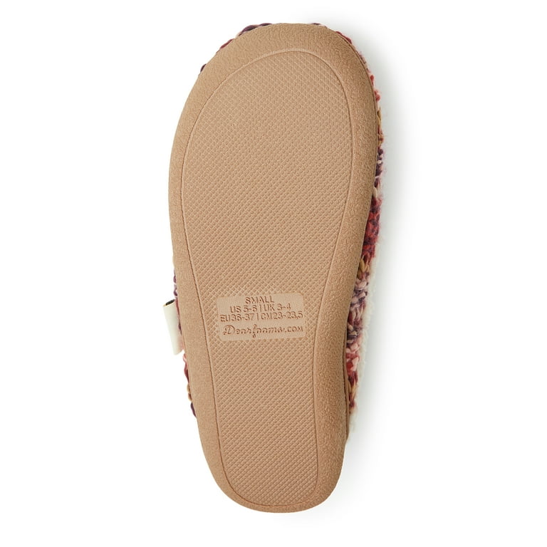 Chunky knit memory foam slippers sale