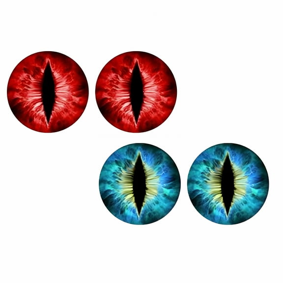 MELIVO Automotive Decals & Stickers Plastic Beast Eyes Headlight, 4 Pieces