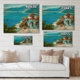 thumbnail image 4 of Designart 'House With Colorful Flowers Near The Sea I' Nautical & Coastal Print on Natural Pine Wood, 4 of 5