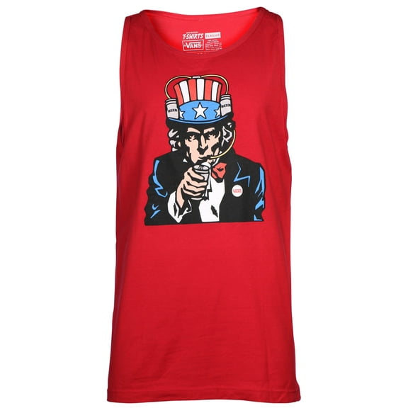 Vans Men's Uncle Slam Tank Top (Small, Red)
