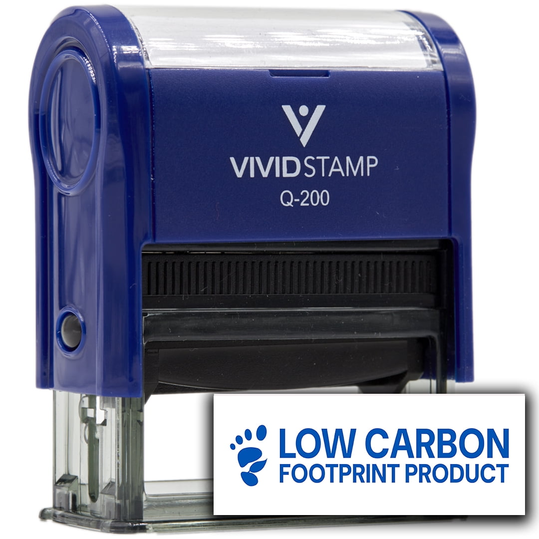 (3 pack) All Quality Low Carbon Footprint Product Self-Inking Rubber Stamp (Blue Ink) - Q-200