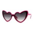 thumbnail image 2 of Womens Retro Cat Eye Plastic Inset Lens Iconic Sunglasses Fuchsia - Smoke, 2 of 4