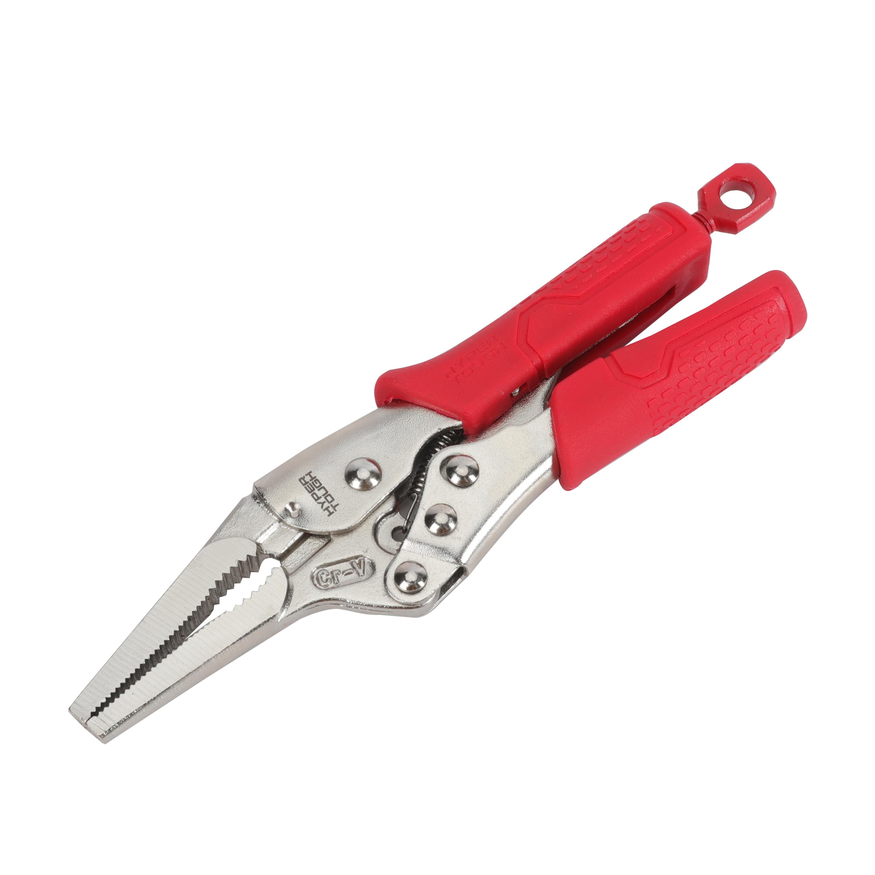 Hyper Tough 6-inch Long-Nose Locking Pliers with Triggerless Release