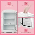 thumbnail image 5 of 5 L Mini Fridge for Dorm, Small Bedroom Refrigerator Led Mirror Door with 3-Mode, Cooler & Warmer, White, 5 of 6