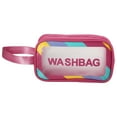 thumbnail image 1 of 1 Pc Bolsa de Maquillaje Transparente Conveniente para Mujeres para Vacaciones, Camping y Viajes de Negocios Color Rosa Rojo-M, 1 of 4
