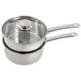 thumbnail image 1 of ExcelSteel 3 Piece Boiler, 2.5 quart, Stainless Steel with Tempered Glass Lid, 1 of 5