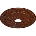 thumbnail image 3 of Ekena Millwork 18"OD x 3 1/2"ID x 1 3/8"P Warsaw Ceiling Medallion (Fits Canopies up to 3 1/2"), Hand-Painted Burnished Mahogany Crackle, 3 of 6