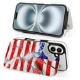 thumbnail image 4 of Compatible with iPhone 11 12 13 mini 14 15 16 Pro Max Plus Wallet Case with Card Holder, PU Leather Kickstand Card Slots Case ( American Flag, iPhone 14 Plus), 4 of 7