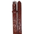 thumbnail image 3 of 44" Western 1-1/2" Floral Tooled Ranger Full-Grain Brown Leather Belt 26RS04R, 3 of 4
