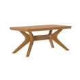 thumbnail image 3 of Plank+Beam Solid Wood Cross Leg Rectangular Coffee Table, 40" Coffee Table for Living Room. Pecan, 3 of 8