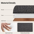thumbnail image 6 of Usaint Soft Upholstered Chenille Ottoman Bench with Padded Armrests, Solid Wood Legs for Entryway, Bedroom End of Bed, Living Room, Dark Gray, 6 of 7