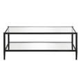 thumbnail image 6 of Evelyn&Zoe Hera 45" Wide Rectangular Coffee Table with Glass Shelf in Blackened Bronze, 6 of 7