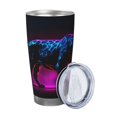 thumbnail image 2 of Balery Futuristic Purple Panther A、 Pattern 20oz Insulated Car Cup with Dual Drink Lids, Stainless Steel Travel Mug Eco-Friendly and Leak-Proof-Straw Three-piece Set, 2 of 8