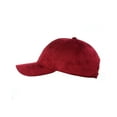 thumbnail image 3 of C.C Unisex Adjustable Faux Suede Precurved Bill Baseball Cap Hat - CC Burgundy, 3 of 4