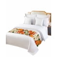 thumbnail image 2 of Xipuska Thanksgiving Bed Runners for Cal King Size Bed, Decorative Bed Throws for Foot of Bed, Orange Green Pumpkin Sunflower Leaf Fruit Bed Runner Sofa Throw Bedding Scarf Slipcover for Bedroom, 2 of 6