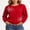 Red, variant on SYMOID Womens Christmas Sweater Snowflake Fair Isle Crewneck Long Sleeve Knit Pullover Holiday Party Winter Red,Size L
