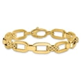 thumbnail image 3 of 14K Polished and Textured Fancy Link Bracelet, 3 of 6