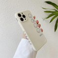 thumbnail image 4 of ZHAOCHENG Compatible con iPhone 13 Pro Max Funda de teléfono Diseño de marco lateral con cara sonriente linda Fundas suaves de silicona de moda Cubierta protectora de cuerpo completo - Blanco, 4 of 5