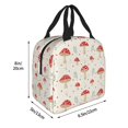 thumbnail image 2 of Yiaed Mushroom Print Insulated Lunch Bag Reusable Cute Tote Lunch Box, Leakproof Cooler Lunch Bags for Work Office Travel School Picnic, 2 of 5