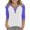 C4 Purple, variant on DxhmoneyHX Girls 3/4 Length Sleeve Cotton Shirts Dressy Button V Neck Henley Shirt Casual Block Raglan Tunic Blouses Age 3-14 Years
