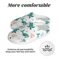 thumbnail image 6 of Daiia Turtles And Seahorses Print Women’s Fuzzy Slippers Memory Foam Lightweight House Shoes Cozy Loafer Flannel House Shoes-44/45, 6 of 7