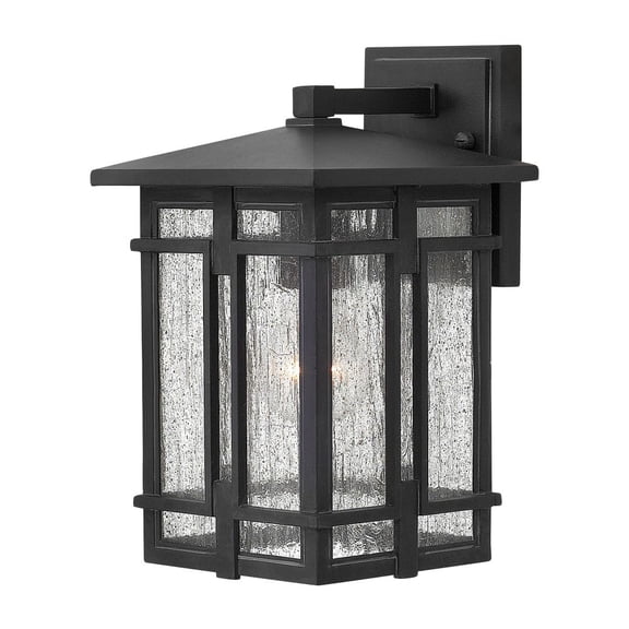 1960MB Hinkley Lighting Tucker - One Light Outdoor Wall Mount in Transitional and Craftsman Style - 7 Inches Wide by 11.5 Inches High-Museum Black