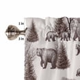 thumbnail image 5 of Kitchen Curtains 45 Inches length, Brown Bear Window Treatment Curtain Drapes, Hunting Bear Forest Wildlife Animals Vintage Lightweight Window Panels for Living Room Bedroom, 52"x45", 2 Panels, 5 of 7