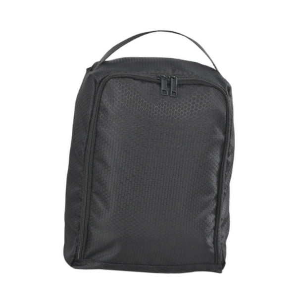 Bolsa para zapatos de golf con cremallera, gran capacidad, bolsa de viaje portátil para zapatos, transpirable, Negro